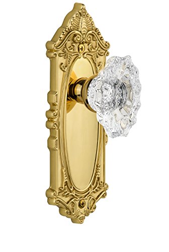 【中古】【未使用・未開封品】Grandeur Grande Victorianプレートwithビアリッツノブ、プライバシー???2.375インチ、生涯真鍮