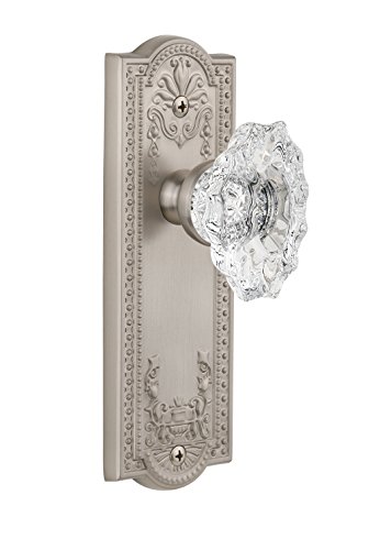 【中古】【未使用・未開封品】Grandeur Parthenonプレート Biarritzノブ付き プライバシー 2.36インチ サテンニッケル