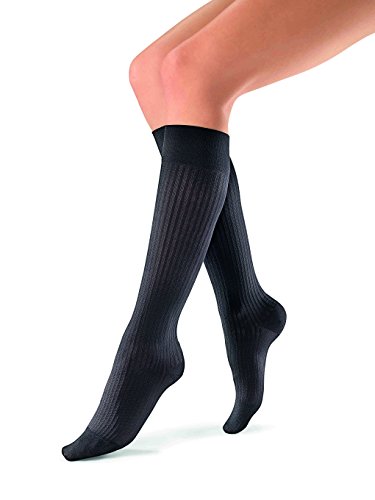 【中古】【未当てはめる・未開封品】Jobst soSoft Women Ribbed Knee Highs 20-30mmHg, L, Black by Jobst