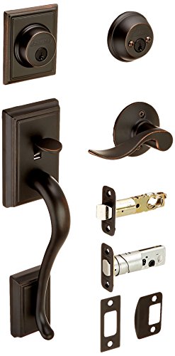【中古】【未使用・未開封品】Schlage F62-ADD-ACC-LH アディソン ダブルシリンダー ハンドルセット 左利きの内側 エイジドブロンズ|AJIMURA-SHOP