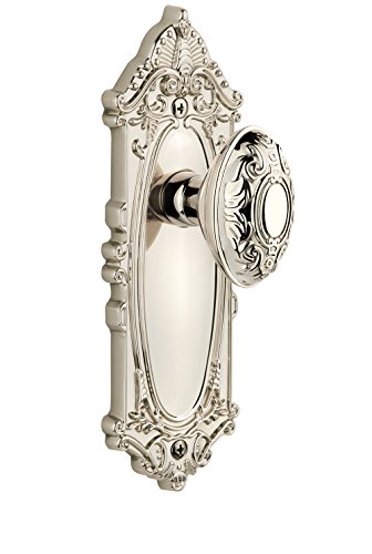 【中古】【未使用・未開封品】Grandeur Grande Victorianプレートwith Grande Victorianノブ、プライバシー???2.375インチ、ポリッシュニッケル