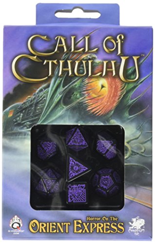 【中古】【未使用・未開封品】[キューワーク ショップ]Q Workshop Call of Cthulhu: Black and Purple Horror of the Orient Express Edition Dice Set SCTO51 [並行輸入品]