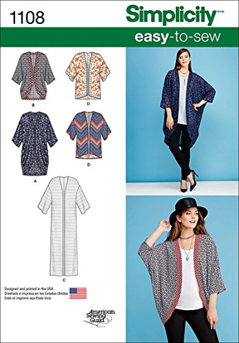 【中古】【未使用・未開封品】Simplicity Easy-To-Sew Misses Kimonos With Variations-XXS-XS-S-M-L-XL-XXL 10,804円