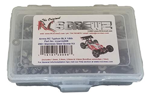 【中古】【未使用・未開封品】RCScrewZ ステンレススチールスクリューキット arrm008 Arrma RC Typhon 6s BLX AR106028 / AR106046用|AJIMURA-SHOP
