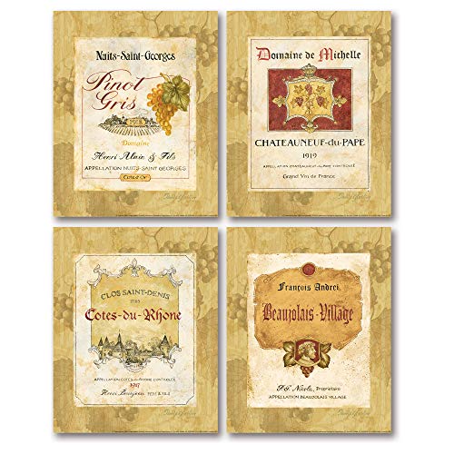 【中古】【未使用・未開封品】素朴な、ヴィンテージフランスVineyard Wine Signs ; 4つ8?x 10ポスタープリント