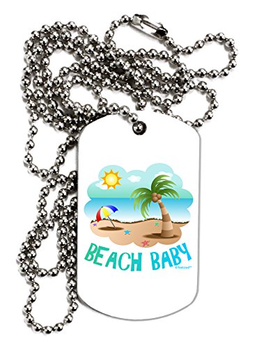 【中古】【未当て嵌める・未開封品】TooLoud Fun夏砂浜一こま???Beach Baby成年者用犬タグチェーンネックレス