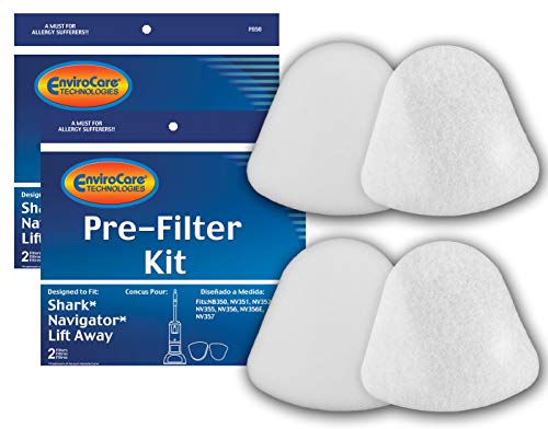 【中古】【未当て嵌める・未開封品】EnviroCare 割り増し金取り替えっこ用洗い濯ぎ機プレろ波器 Shark Navigator Lift-Away NV350 NV351 NV352 NV355 NV356 NV356E NV357 プレフィルターキッ