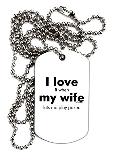 【中古】【未使用・未開封品】TooLoud I Love My Wife???Poker大人用犬タグチェーンネックレス