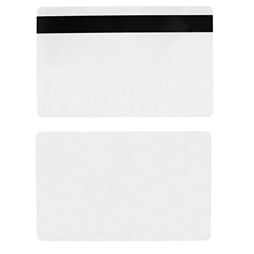 【中古】【未当て嵌める・未開封品】100 CR80 30Mil Blank White PVC Plastic Credit/Gift/Photo ID Badge Cards with 5/16 HiCo Magnetic Stripe by Plastek Cards