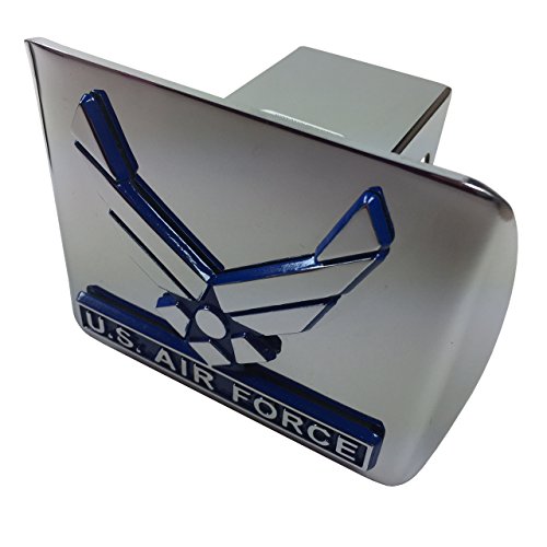 【中古】【未使用・未開封品】Air Forceメタルエンブレム( Wings withブルートリム) onクロムメタルHitchカバー｜AJIMURA-SHOP