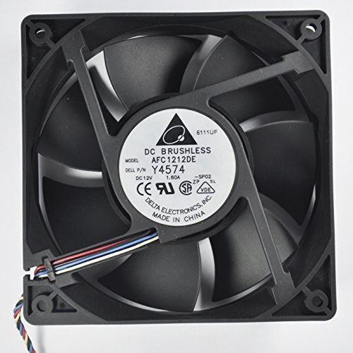 【中古】【未当て嵌める・未開封品】Swellder DELTA AFC1212DE Fan 12V 1.6A 120mmx38粍 for DELL P/N Y4574 5-Pin 4-Wire, Dual Ball Bearing cooling fan,DC BRUSHLESS by Swellde