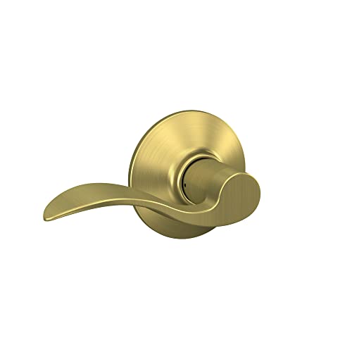 【中古】【未使用・未開封品】Schlage アクセントレバーホールとクローゼットロック サテン真鍮 - F10 ACC 608｜AJIMURA-SHOP