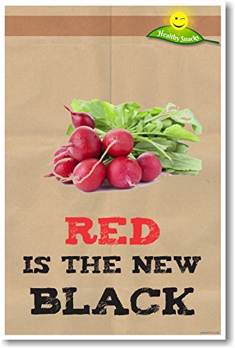 【中古】【未使用・未開封品】赤は、新しいブラック???新しい健康的なスナックand Nutritionポスター