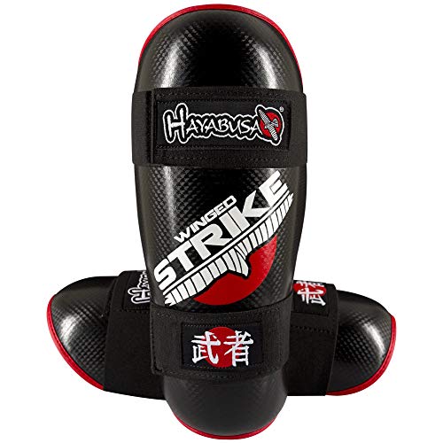 【中古】【未使用・未開封品】Hayabusa Winged Strike Competition空手Shin Guards ブラック