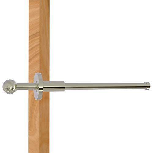 【中古】【未当て嵌める・未開封品】Allied Brass Traditional Retractable Pullout Garment Rod, 10-Inch, Polished Nickel