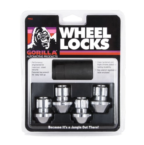 【中古】【未使用・未開封品】Gorilla Automotive 96641DX クロームファクトリースタイルホイールロックセット (14mm x 1.50スレッドサイズ 4パック)