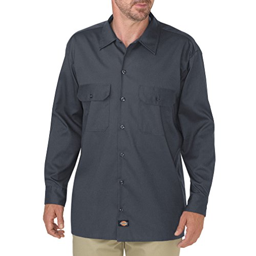 【中古】【未使用・未開封品】Dickies メンズ 長袖 フレックスツイル ワークシャツ ビッグ US サイズ: 3X-Large カラー: ブラック｜AJIMURA-SHOP