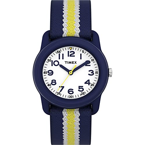 【中古】【未使用・未開封品】Timex キッズアナログブルーイエロー弾性腕 時計