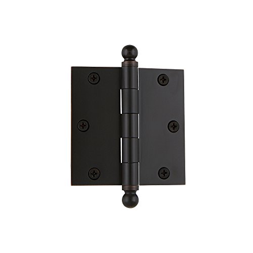 【中古】【未使用・未開封品】Grandeur Hardware 808993 3.5インチ ボールチップ 住宅用ヒンジ 四角コーナー付き 3.5インチ x 3.5インチ 流行に左右されないブロンズ