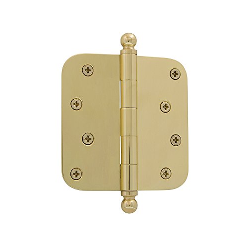 【中古】【未使用・未開封品】Grandeur Hardware 809015 4インチ ボールチップ 住宅用蝶番 半径5/8インチ 4インチ x 4インチ ラッカー塗装されていない真鍮