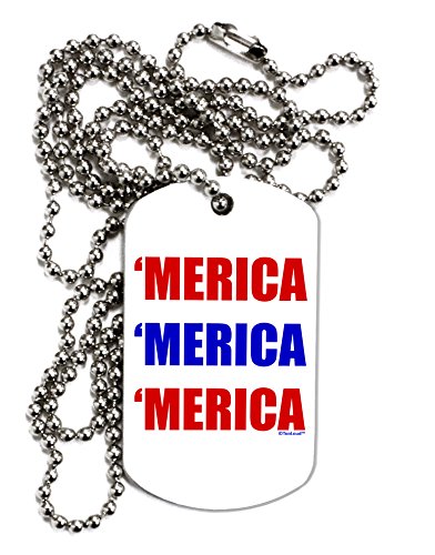 【中古】【未使用・未開封品】TooLoud Merica Merica Merica???レッドandブルー大人用犬タグチェーンネックレス