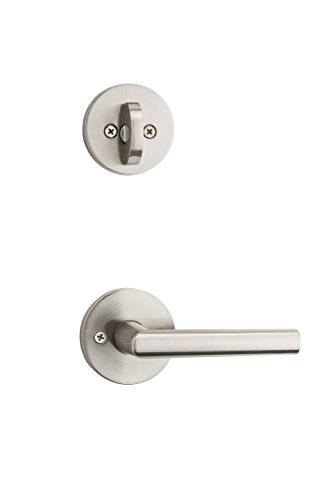 【中古】【未当て嵌める・未開封品】(Satin Nickel) - Kwikset 99660-123 Milan Round Single Cylinder Interior Pack Lever インチ Satin Nickel