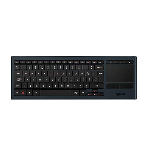 【中古】【未当て嵌める・未開封品】Logitech Illuminated Living-Room K830 - Keyboard - Bluetooth, 2.4 GHz - English