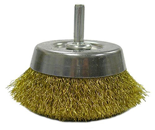【中古】【未当てはめる・未開封品】Weiler 14311 Crimped Wire Utility Cup Brush, 2-3/4, 0.118 Brass Fill, 1/4 Stem by Weiler