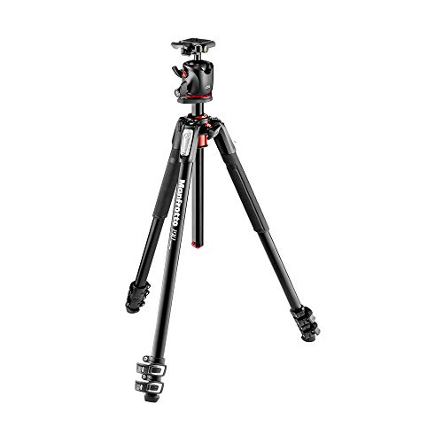 【中古】【未当て嵌める・未開封品】Manfrotto 190XPRO 軽銀 3一部分三脚一揃いの道具 どんぶり鉢頭顱付き添い人 (MK190XPRO3-BHQ2) 黒いこと