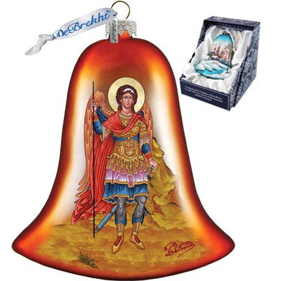 【中古】【未使用・未開封品】g. DeBrekht Saint Michaelベルガラスオーナメント