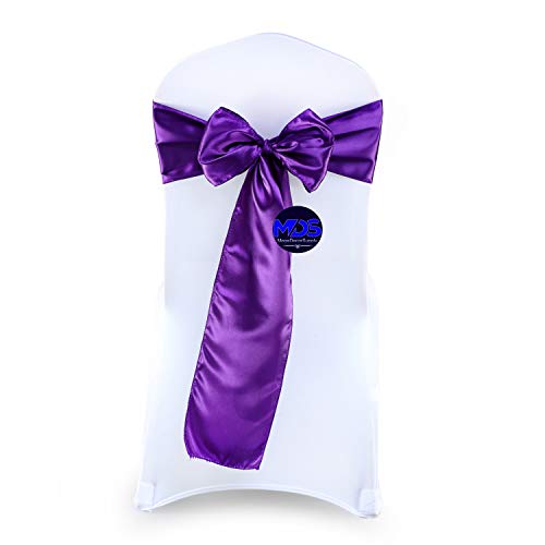 【中古】【未使用・未開封品】MDS サテン製椅子用 サッシュ リボン 25点セット 結婚式/イベント/パーティーの装飾に 椅子用カバーサッシュ 30色 25 25 _sat sasha_ cadbury pu