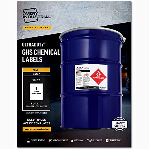 【中古】【未当て嵌める・未開封品】LABEL,GHS CHEMICAL,50,WH