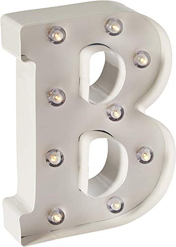 【中古】【未当て嵌める・未開封品】Darice Metal Letter B Marquee Light Up, White by Darice