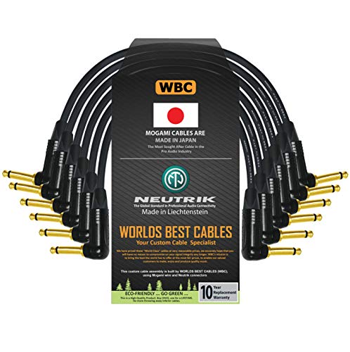 【中古】【未使用・未開封品】6単位???9インチ???Guitar InstrumentケーブルカスタムMade by Worlds Bestケーブル???Mogami 2524配線と使用Neutrik np2rx-b 1?/ 4イ｜AJIMURA-SHOP