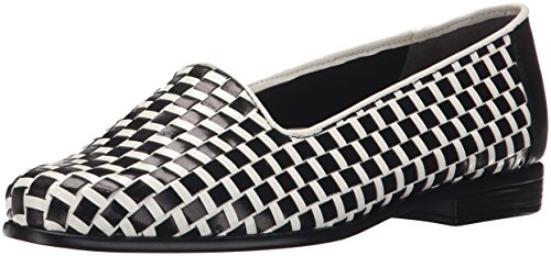 【中古】【未当て嵌める・未開封品】Trotters Women\u0027s Liz Ballet Flat, Black/White, 9.0 N US