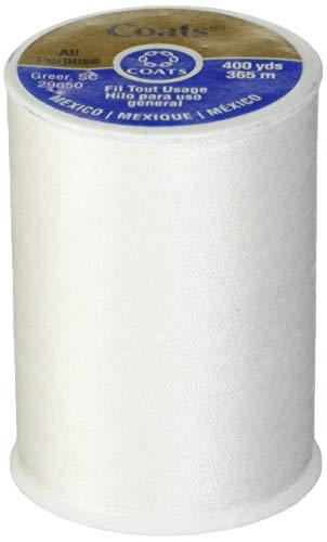 【中古】【未使用・未開封品】Coats & Clark All Purpose Thread 400 Yards White (One Spool of Yarn) (3) by Coats & Clark Inc.