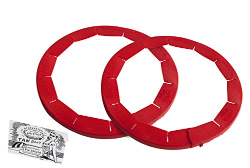 【中古】【未使用・未開封品】Talisman Designs Adjustable Pie Crust Shield, BPA-free Silicone, Red, Fits 8.5 - 11.5 Rimmed Dish, set of 2 by Talisman Designs