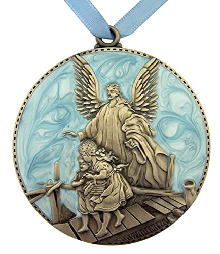 【中古】【未使用・未開封品】Pewter and Enamel Crib Medal with Guardian Angel for Baby Nursery Decor, 3 Inch (Blue) by Sacred Traditions｜AJIMURA-SHOP
