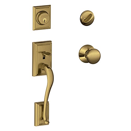 【中古】【未当てはめる・未開封品】SCHLAGE Lock Company アディソン シングル円柱 手持ち部分書き割り プリマスノッブ アンティーク金管楽器 (F60 ADD 609 PLY)