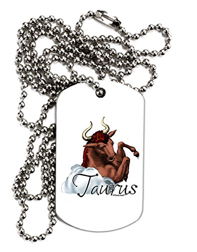 【中古】【未使用・未開封品】TooLoud Taurusカラーイラスト大人用犬タグチェーンネックレス