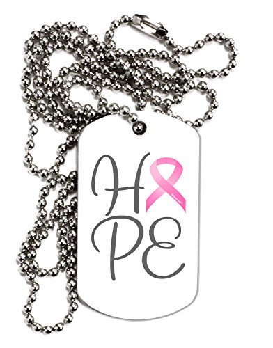【中古】【未使用・未開封品】TooLoud Hope???Breast Cancer Awarenessリボン大人用犬タグチェーンネックレス