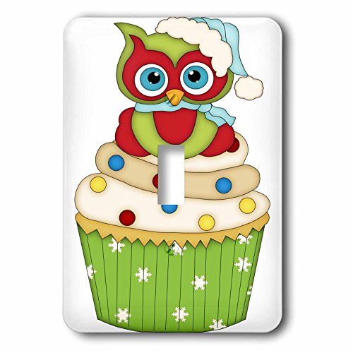 【中古】【未当て嵌める・未開封品】3drose LSP 217114?_ 1キュートクリスマスカップケーキwith Owl on Top Illustration Singleうつり変わり取り替えっこ