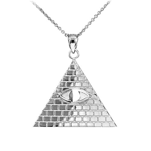 【中古】【未使用・未開封品】925スターリングシルバーピラミッドチャームAll Seeing Eye of Providenceイルミナティペンダントネックレス シルバー｜AJIMURA-SHOP