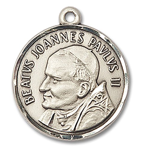 【中古】【未使用・未開封品】Heartlandメンズラウンドスターリングシルバー聖ヨハネ・パウロII Medal USA Made｜AJIMURA-SHOP