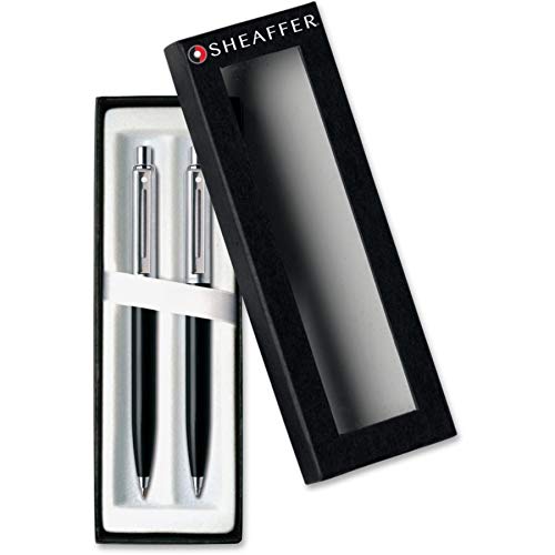 【中古】【未当て嵌める・未開封品】(Ballpoint Pen \u0026 Pencil, Chrome Cap/Black) - Sheaffer Sentinel, Black Resin Barrel, Chrome Cap, Nickel Plate Trim, Ballpoint \u0026 0.7粍 Pe