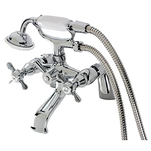 【中古】【未使用・未開封品】Kingston Brass KS287C 6 in. Essex Centers Deck Mount Clawfoot Tub Filler with Hand Shower44; Polished Chrome｜AJIMURA-SHOP