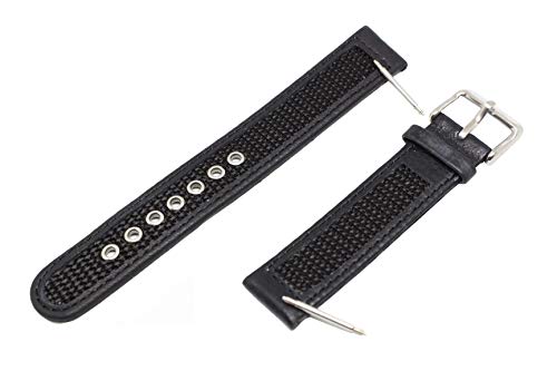 【中古】【未使用・未開封品】Speidel Express 18mm~19mm ブラックレザーナイロンスポーツバンド