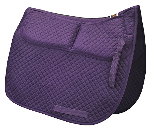 【中古】【未使用・未開封品】(Purple) - ECP Cotton Correction Dressage Saddle Pad - Memory Foam Pockets｜AJIMURA-SHOP
