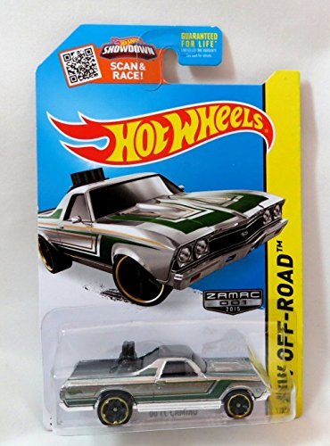 【中古】【未使用・未開封品】Hot Wheels, 2015 HW Off-Road, Exclusive ZAMAC, 68 El Camino [Green Stripes] Die-Cast Car #122/250