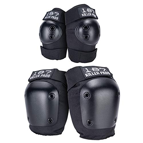 【中古】【未当て嵌める・未開封品】S# 187 KILLER PADS(殺害者パッド) COMBO PACK (ELBOW、KNEE SET) SK8 滑る 表どおり運動競技用